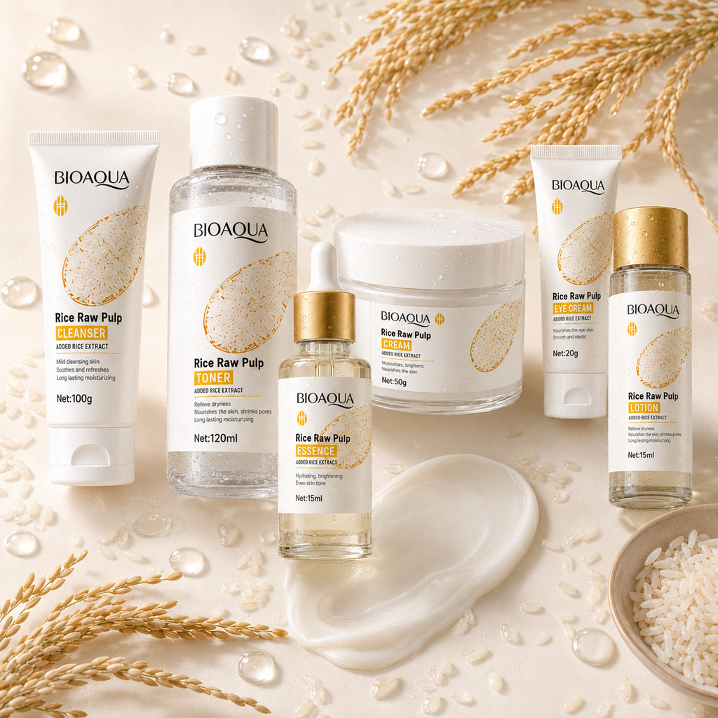 Kit BIOAQUA au Riz 6 en 1 – Routine Complète Éclat & Hydratation  ⭐⭐⭐⭐⭐ (4,9/5)