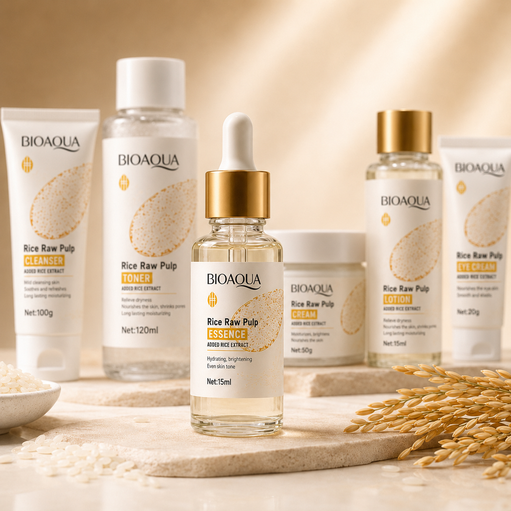 Kit BIOAQUA au Riz 6 en 1 – Routine Complète Éclat & Hydratation  ⭐⭐⭐⭐⭐ (4,9/5)