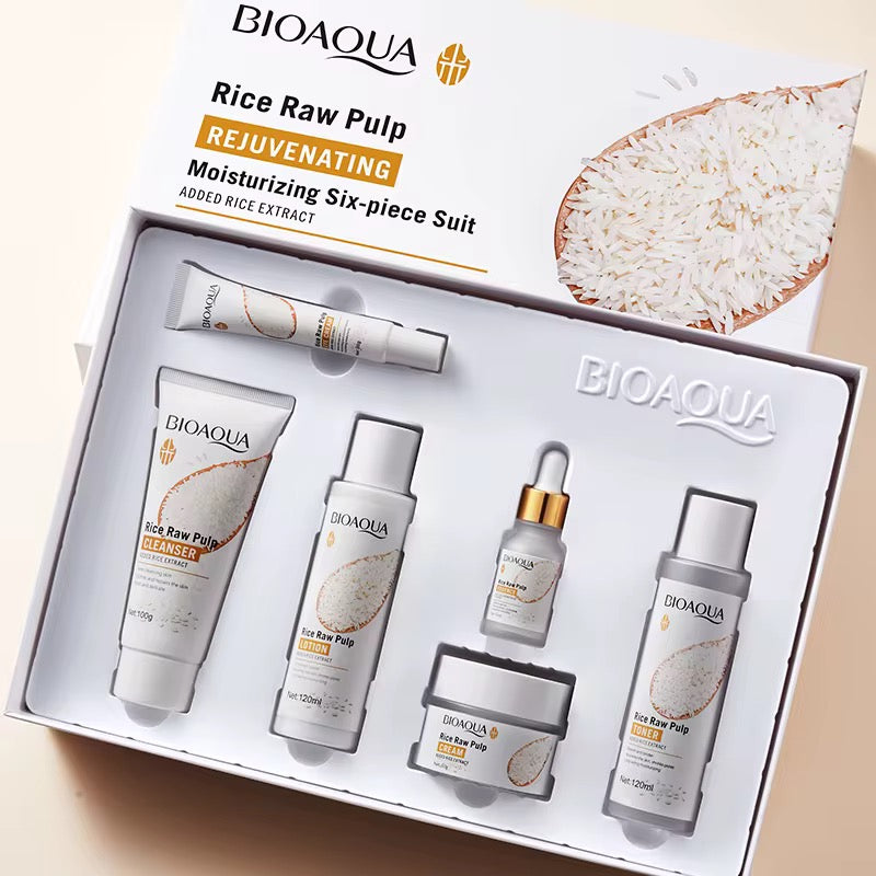Kit BIOAQUA au Riz 6 en 1 – Routine Complète Éclat & Hydratation  ⭐⭐⭐⭐⭐ (4,9/5)