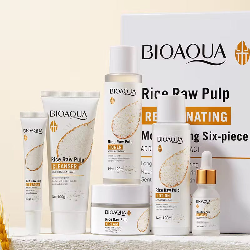 Kit BIOAQUA au Riz 6 en 1 – Routine Complète Éclat & Hydratation  ⭐⭐⭐⭐⭐ (4,9/5)